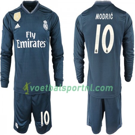 Real Madrid Modrić 10 Kind Uit Tenue 2018-19 L/S